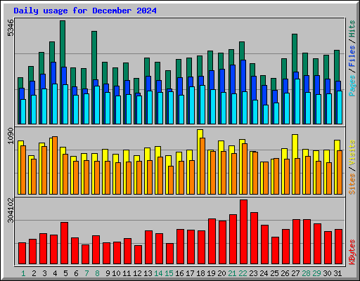 Daily usage for December 2024