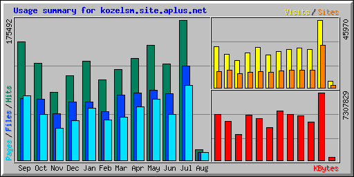 Usage summary for kozelsm.site.aplus.net